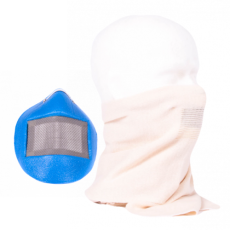 Jonaset Schal (Naturweiß) + Atemluftwärmer